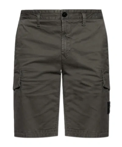 STONE ISLAND STONE ISLAND COMPASS PATCH SLIM-FIT CARGO SHORTS