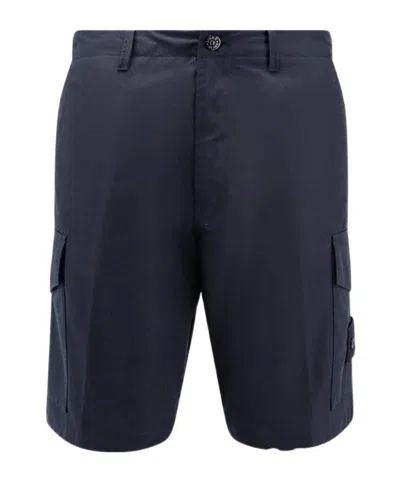 Stone Island Belt-loop Shorts In Blue