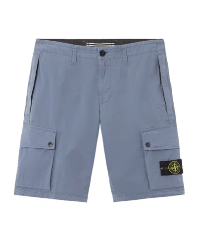 Stone Island Belt-loop Shorts In Blue