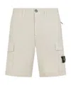 Stone Island Logo Patch Cargo Shorts In Nude