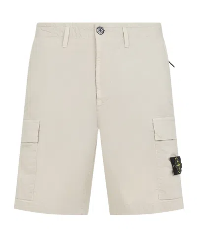 STONE ISLAND STONE ISLAND LOGO PATCH CARGO SHORTS
