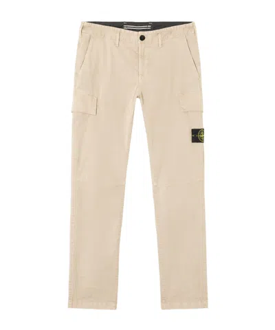 Stone Island Belt Loop Work Casual Pants In Nude
