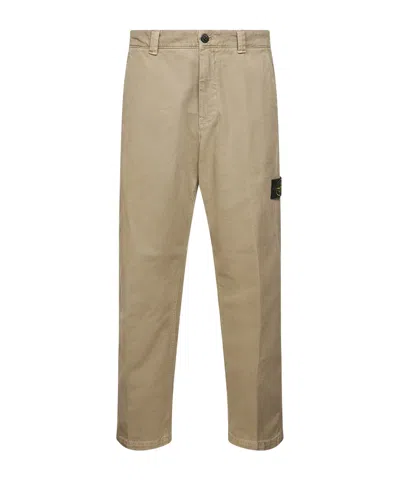 Stone Island Belt Loops Casual Pants In Brown