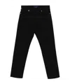 Stone Island Five-pocket Trousers With Belt Loops And Contrast Stitching In Black