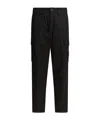 Stone Island Belt Loops Slacks In Black