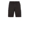 Stone Island Bermuda Black Cotton In Black