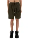 Stone Island Elastic Waistband Shorts With Back And Side Pockets