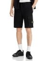 Stone Island Navy Stretch Cotton Tela Paracadute Shorts In Black