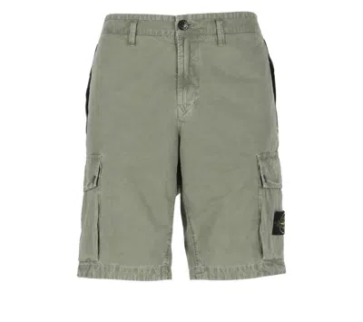 STONE ISLAND STONE ISLAND BERMUDA CARGO SHORTS WITH LOGO