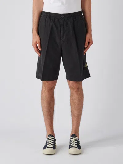 Stone Island Bermuda Confort Shorts In Black