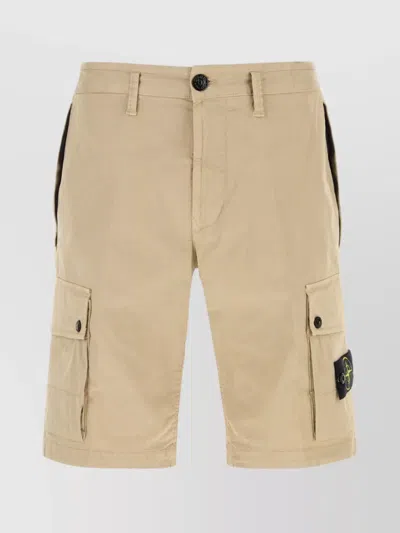 STONE ISLAND BERMUDA COTTON SHORTS MULTIPLE POCKETS