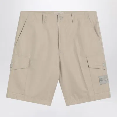 Stone Island Bermuda Ghost Beige In Cotton Men In Cream