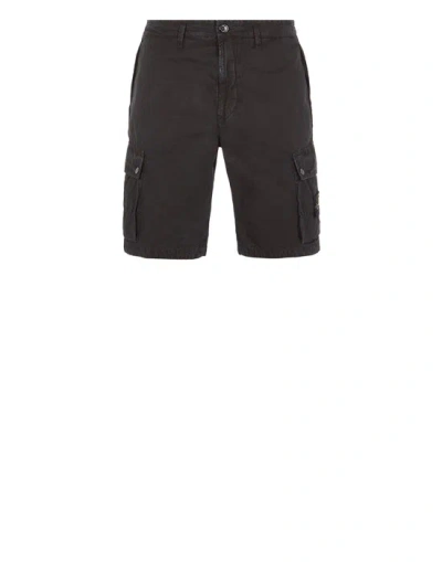 Stone Island Bermuda Shorts Black Cotton