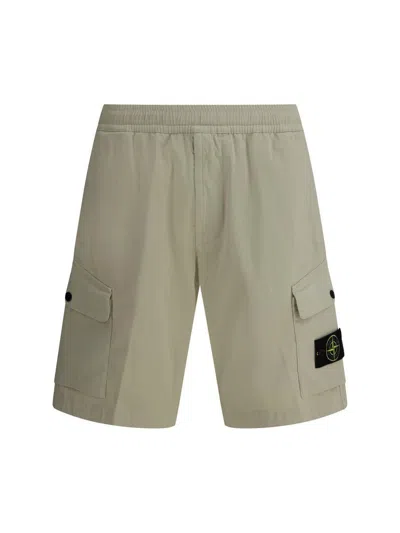Stone Island Cargo Shorts In Gray