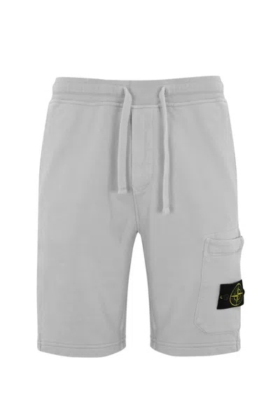 Stone Island Bermuda Shorts 6200012 In Cotton In Pearl Grey