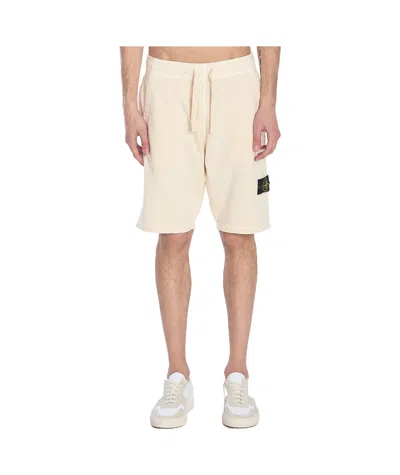 STONE ISLAND STONE ISLAND LOGO-PATCH DRAWSTRING SHORTS