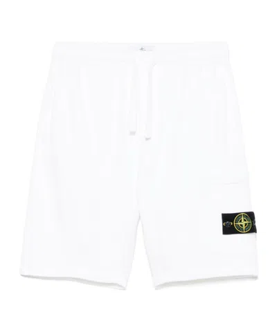 Stone Island Bermuda Shorts In White