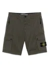 Stone Island Compass-badge Shorts In Green