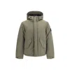 Stone Island Bicolor Polyester Shell Jacket In Gray