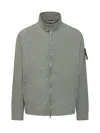 Stone Island Biker Jacket In Green