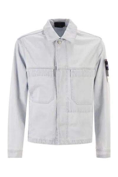 Stone Island Biker Jacket In White