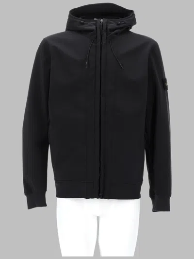 Stone Island Biker Jacket In Black