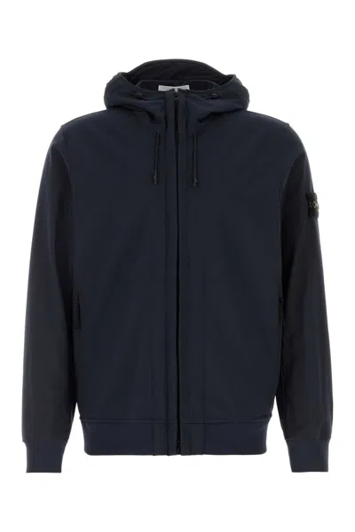 Stone Island Biker Jacket In Black