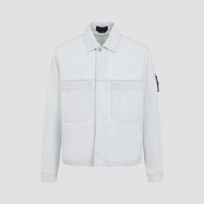 Stone Island Biker Jacket In White