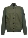 Stone Island Bio Raso With Bio Alloy Light Cover Tc Bomber Jacket In Green