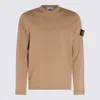 Stone Island Ribbed Crewneck Sweater Long Sleeves In Brown