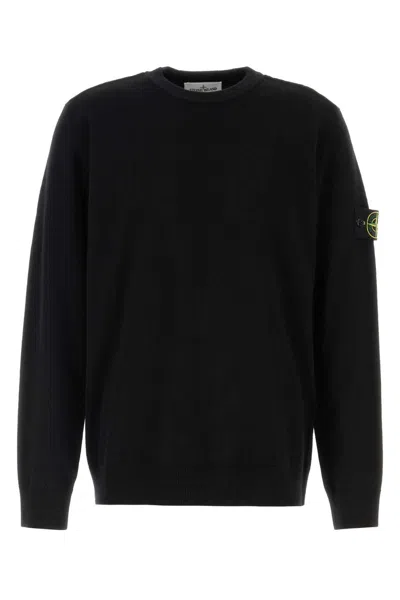 Stone Island Black Wool Sweater