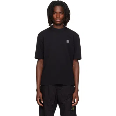 Stone Island Black 2100030 Combed Organic Cotton Jersey T-shirt