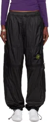 Stone Island Black 3100027 Ripstop Light Ht Nylon Trousers In Black