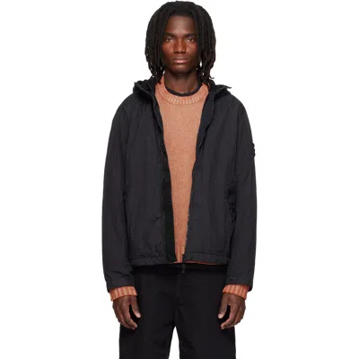Stone Island Black 4100001 Crinkled Reps Ny Jacket