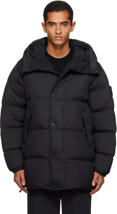 STONE ISLAND BLACK 4100012 CRINKLE REPS NY DOWN JACKET