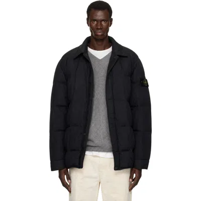 Stone Island Black 4100033 Micro Twill Down Jacket
