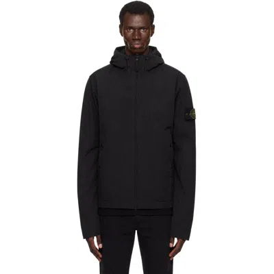 Stone Island Black 4100108 Soft Shell Short Parka Jacket
