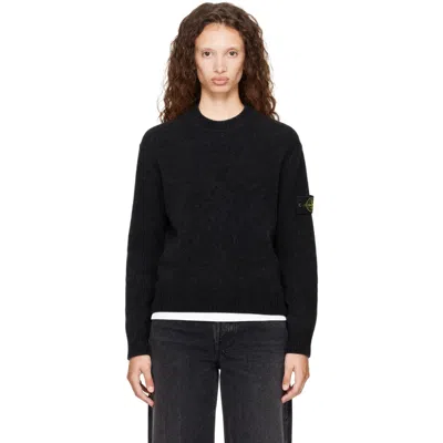 Stone Island Black 5100050 Baby Alpaca Blend Sweater In V0029 Black