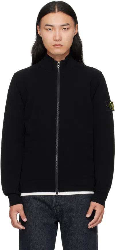 Stone Island Black 5100062 Stretch Rws Wool Sweatshirt