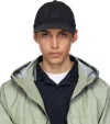 Stone Island Nylon Baseball Hat With Prominent Logo In Black