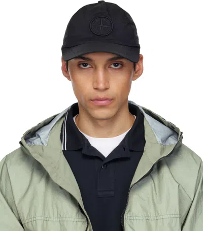 Stone Island Black 9100011 Nylon Metal Econyl Cap