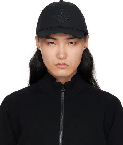 Stone Island Black 910013 Cotton Reps Cap