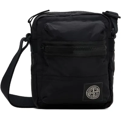 Stone Island Black 9200015 Coated Nylon Metal Econyl Bag In V0029 Black