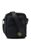 Stone Island Black Bag With Smooth Texture In Black
