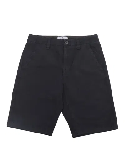 Stone Island Black Bermuda In Blue