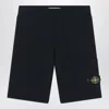 Stone Island Black Bermuda Shorts In Cotton In Black