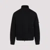 Stone Island Logo Patch Bomber Jacket In Black
