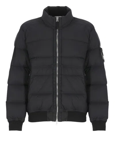 STONE ISLAND BLACK BOMBER JACKET