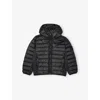 Stone Island Black Branded-patch Quilted Shell Jacket 2-12 In Black
