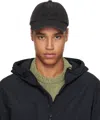 Shop Stone Island Black Brushed Cotton Gabardine Cap In V0029 Black